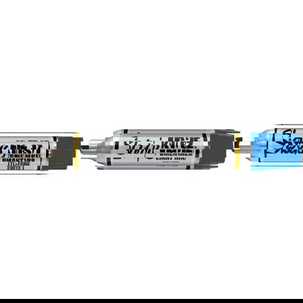 King Size Permanent Marker, Broad Chisel Tip, Blue, Dozen